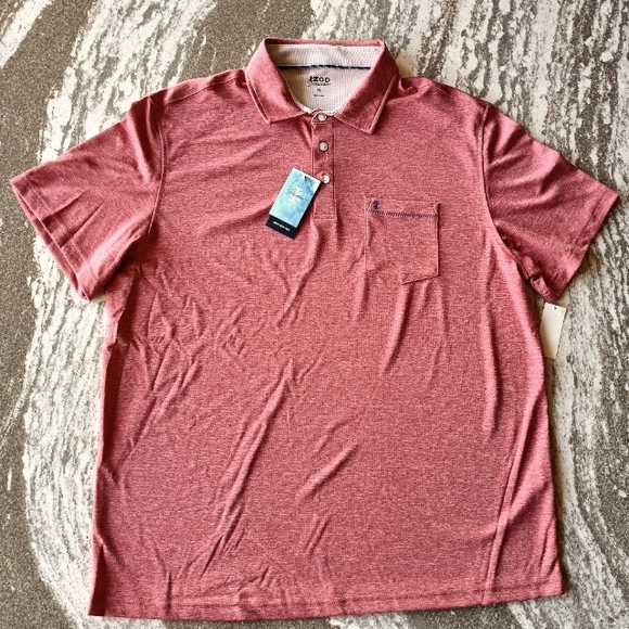 Izod Men's Saltwater Polo Shirt New Size XL - Picture 2 of 3
